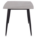 Τραπέζι Rav γκρι μαρμάρου sintered stone-μαύρο μέταλλο 140x80x75 - Image 8