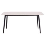 Τραπέζι Rav λευκό μαρμάρου sintered stone-μαύρο μέταλλο 160x90x75 - Image 2