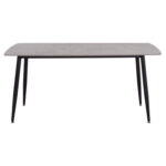 Τραπέζι Rav γκρι μαρμάρου sintered stone-μαύρο μέταλλο 160x90x75 - Image 2