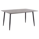 Τραπέζι Rav γκρι μαρμάρου sintered stone-μαύρο μέταλλο 160x90x75 - Image 3