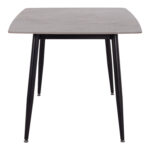 Τραπέζι Rav γκρι μαρμάρου sintered stone-μαύρο μέταλλο 160x90x75 - Image 4