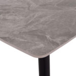 Τραπέζι Rav γκρι μαρμάρου sintered stone-μαύρο μέταλλο 160x90x75 - Image 6