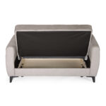 Καναπές-κρεβάτι με αποθηκευτικό χώρο διθέσιος Milos μπεζ-γκρι ύφασμα 148x78x85 - Image 3