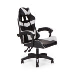 Καρέκλα γραφείου gaming William PU μαύρο-λευκό 60x59x108/118
