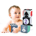 Baby Clementoni For You Βρεφικό Παιχνίδι Μαλακοί Κύβοι Λευκό Και Μαύρο Για 0+ Μηνών - Image 2