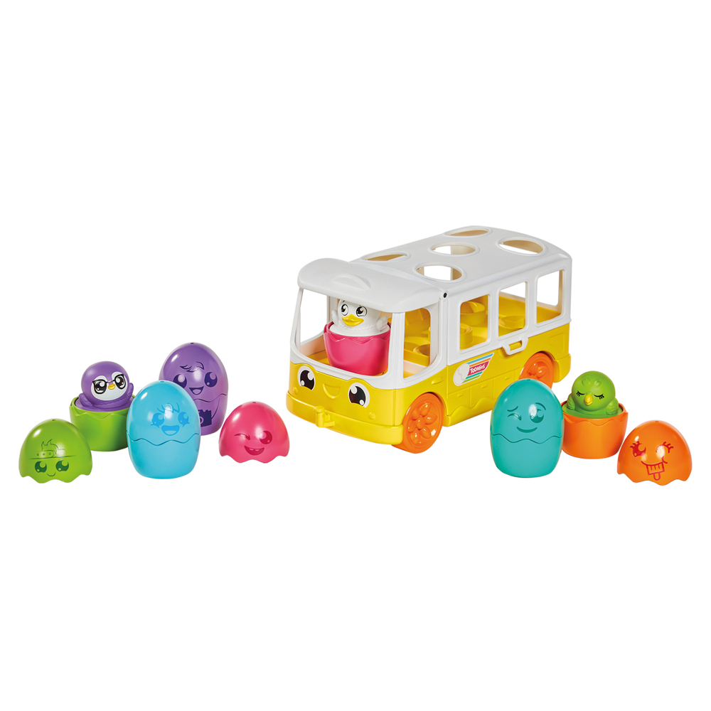 1000-73098-10-638a75cb3d043c0dd38fa72a Tomy Toomies Βρεφικό Παιχνίδι Λεωφορείο Με Αυγουλάκια Για 12-36 Μηνών - Image 1
