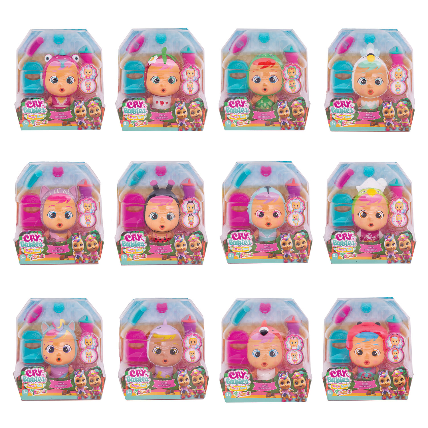 101391609-65b7c507953b14ec0bf60cd0 Cry Babies Magic Tears Κλαψουλίνια Σειρά Tropical - Beach Babies - Image 1