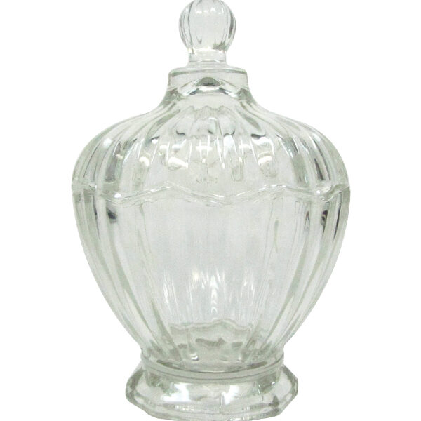 Φοντανιέρα γυάλινη με καπάκι - 14x9,5cm