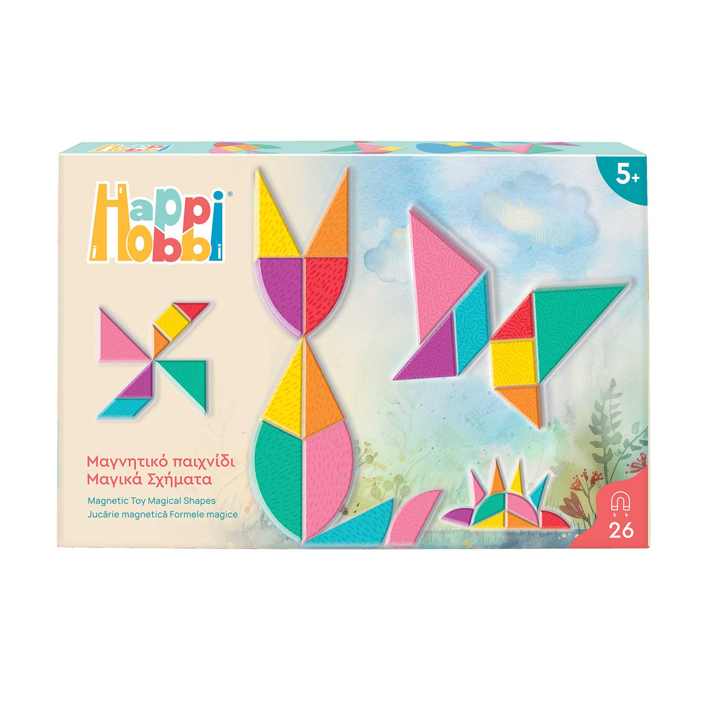 1029-64078-68e39165941cf1053a402c53_1759753035 HappiHobbi Μαγικά Σχήματα 26 Εκπαιδευτικοί Χάρτινοι Μαγνήτες Για 5+ Χρονών - Image 1