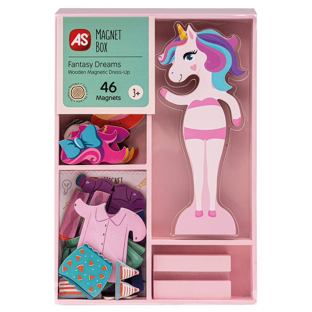 102964059-64ede96097626f63eef04ec5 AS Magnet Box Fantasy Dreams Dress-Up 46 Εκπαιδευτικοί Ξύλινοι Μαγνήτες Για 3+ Χρονών - Image 1