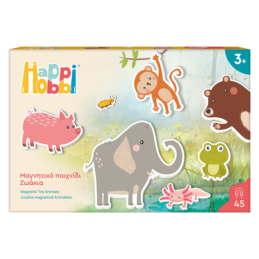 102964076-67f390cc622b625e00a62458_1744016466 HappiHobbi Ζωάκια 45 Εκπαιδευτικοί Χάρτινοι Μαγνήτες Για 3+ Χρονών - Image 1
