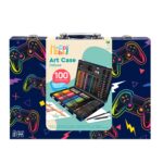 HappiHobbi Κασετίνα Ζωγραφικής Deluxe Βιντεοπαιχνίδι Με 100 Αξεσουάρ Για 3+ Χρονών