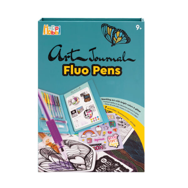 HappiHobbi Art Journal Fluo Στυλό Για 9+ Χρονών