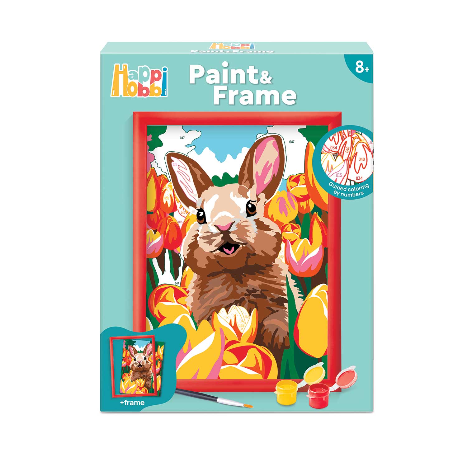 103841027-67d959c7622b625e00a61fc4_1742303845 HappiHobbi Paint & Frame | Paint by Numbers - Cheerful Bunny | Για Ηλικίες 8+ Χρονών - Image 1