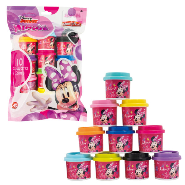 AS Πλαστελίνη Disney Minnie Σακουλάκι Με 10 Βαζάκια Και Καπάκια Καλουπάκια 280gr