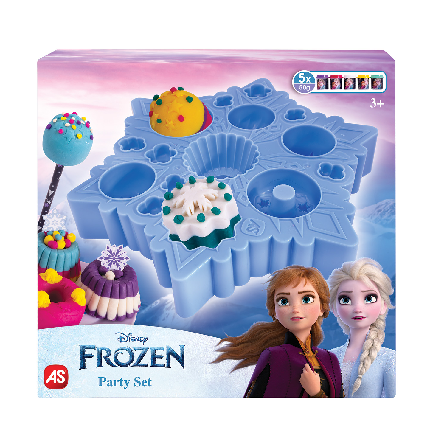 1045-03619-686fc5f4b9057162f6319f72_1752156609 AS Πλαστελίνη Disney Frozen Πάρτυ Με 5 Βαζάκια 250γρ Για 3+ Χρονών - Image 1
