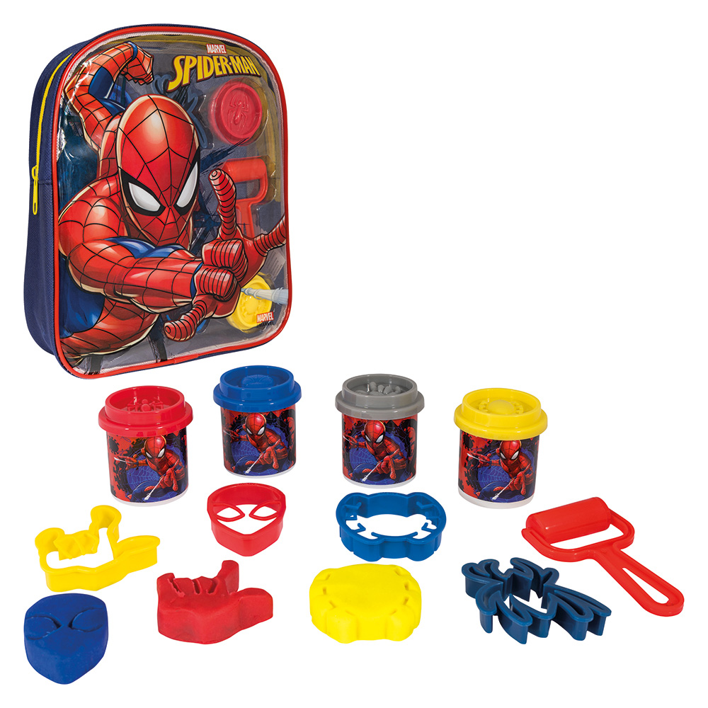 10450360111-64c2760be223dc904bdd3a89 AS Πλαστελίνη Marvel Spiderman Τσάντα Πλάτης Με 4 Βαζάκια - Καπάκια Καλουπάκια Και 5 Εργαλεία 200gr - Image 1