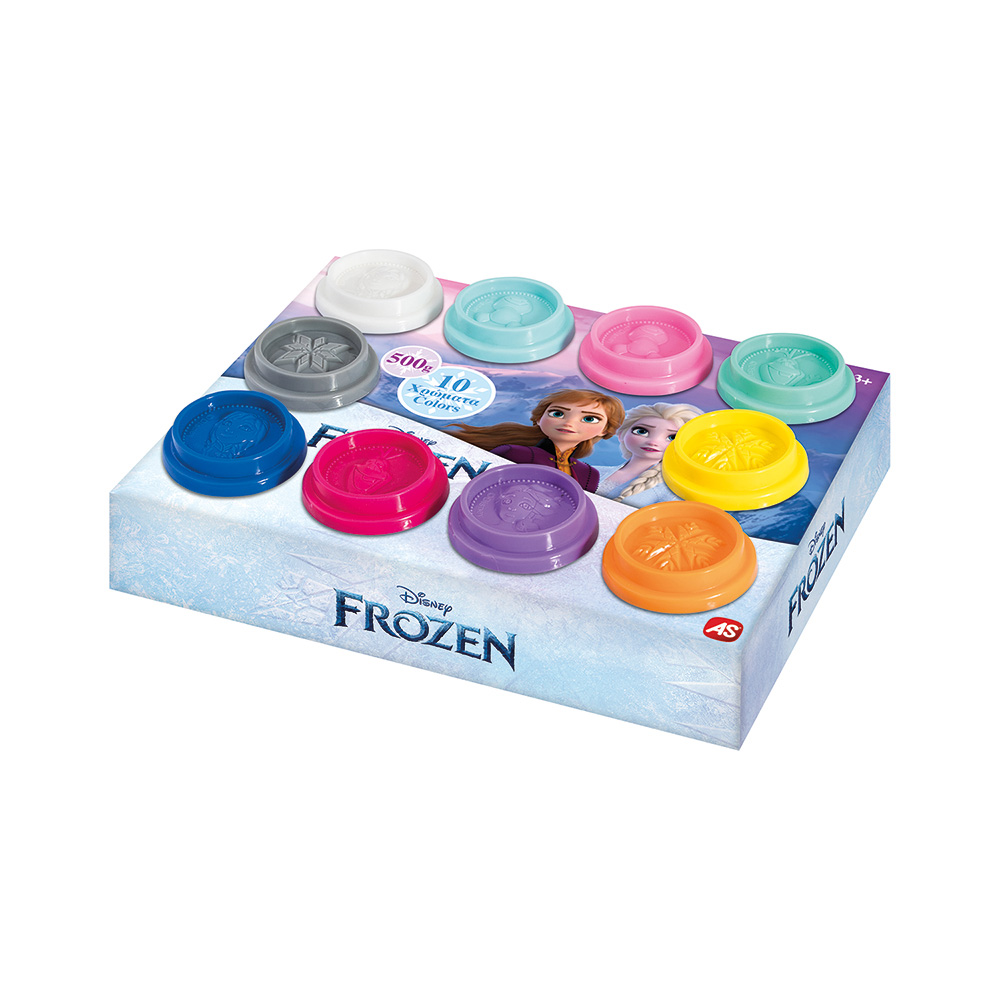 104503610-65c0b92977066046baba0202 AS Πλαστελίνη Disney Frozen Κουτί Με 10 Βαζάκια Και Καπάκια Καλουπάκια 500gr Για 3+ Χρονών - Image 1