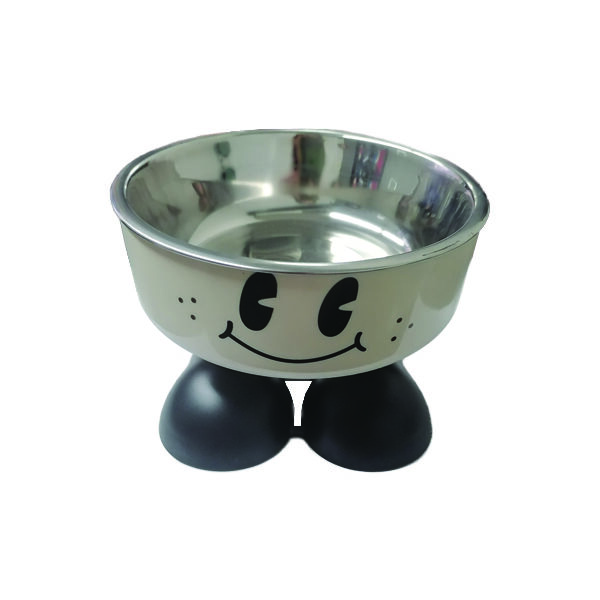 Μπόλ φαγητού σκύλου πλαστικό με ποδαράκια και μεταλλικό λεκανάκι