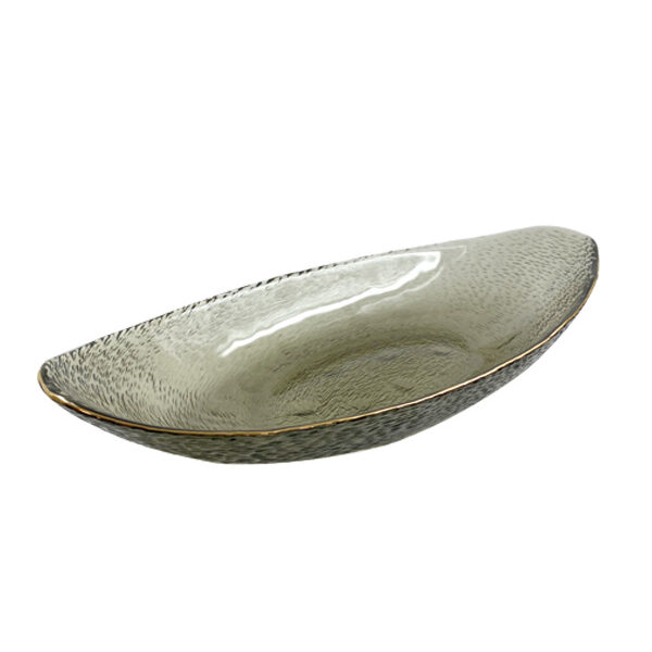 Διακοσμητική πιατέλα γυάλινη 30 x 14cm