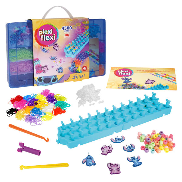 Plexi Flexi Disney Stitch Μεγάλη Θήκη Με 4500 Λαστιχάκια & 100 Αξεσουάρ Για 5+