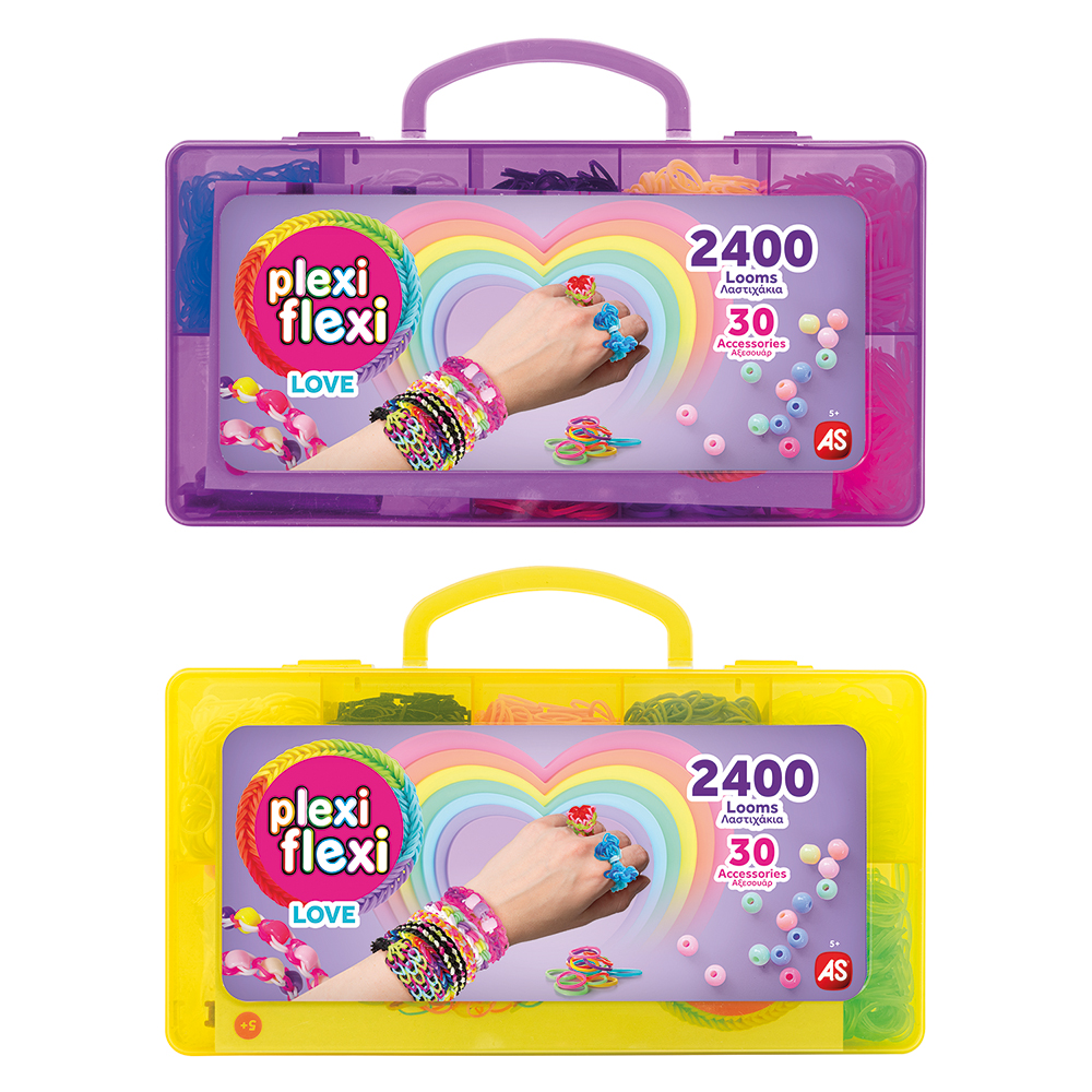 108025573-67f38255622b625e00a6242f_1744017438 AS Plexi Flexi Love Θήκη Με 2400 Λαστιχάκια & 30 Αξεσουάρ Για Ηλικίες 5+ Χρονών - Image 1