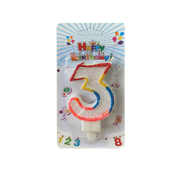 Κερί γενεθλίων αριθμός 3