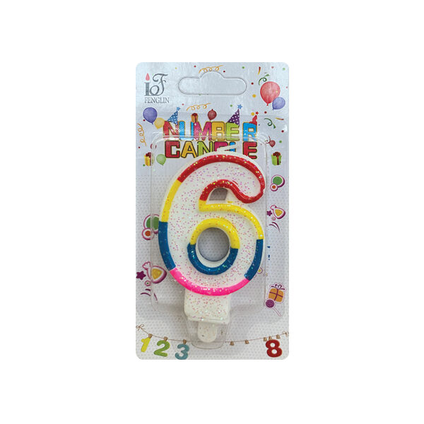 Κερί γενεθλίων αριθμός 6