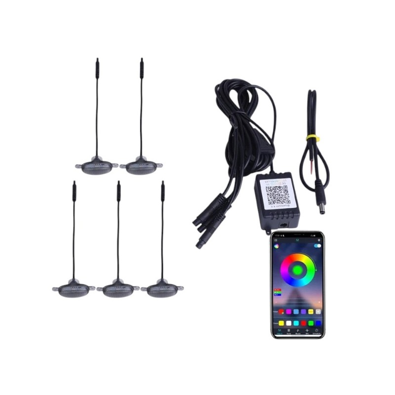 110027-1 Φώτα ημέρας αυτοκινήτου LED RGBW - R-D20101-P5 - 110027 - Image 1