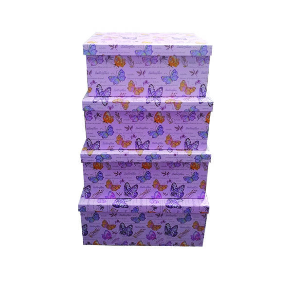 Σετ 10 χάρτινα παραλληλόγραμα κουτιά αποθήκευσης