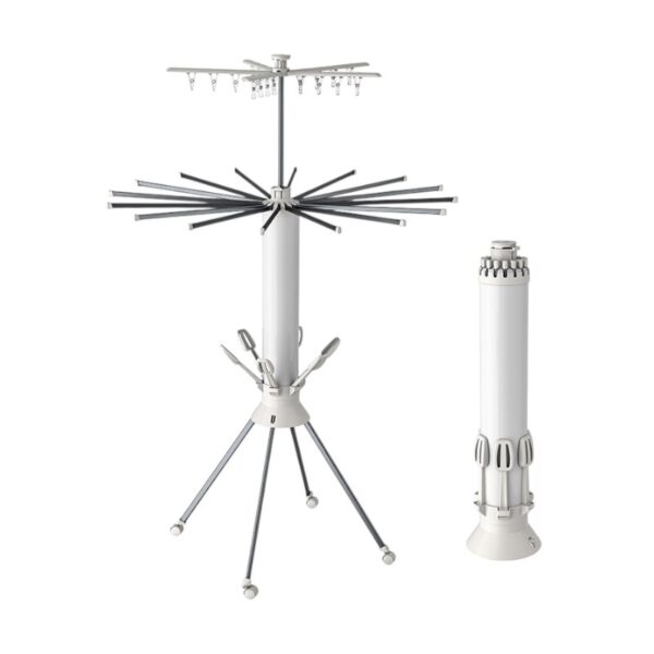 Πτυσσόμενη κρεμάστρα δαπέδου & απλώστρα ρούχων τροχήλατη - 12001-3 - 114258