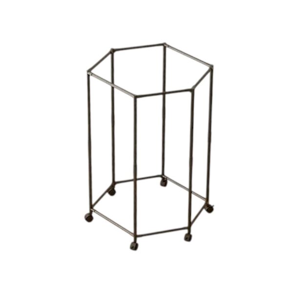 Τροχήλατη κρεμάστρα δαπέδου εξάγωνη - YH9913-1 - 114319 - Black
