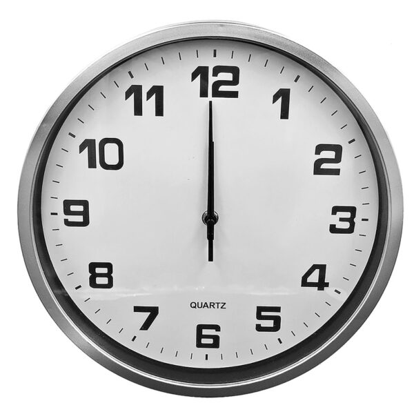 Ρολόι Τοίχου Ασημί ø30cm Homie 321864