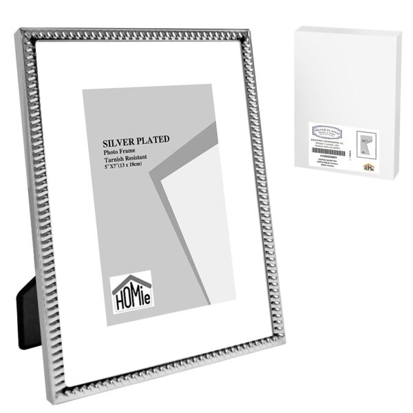 Κορνίζα Επάργυρη Λεπτή Πλέξη 13x18cm Homie 322080