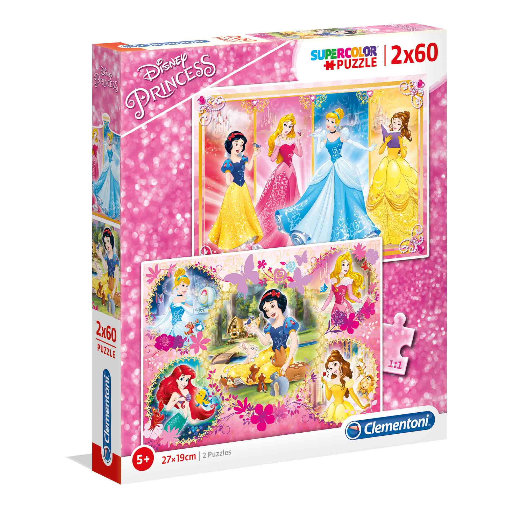 1200-07133-6390ef36b350aaa238b1ee64 Clementoni Παιδικό Παζλ Super Color Princess 2x60 τμχ - Image 1