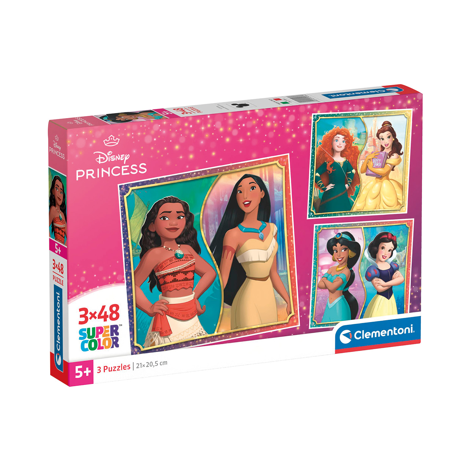 1200-25064-6874c5fcb9057162f631a03b_1752484637 Clementoni Παιδικό Παζλ Super Color Disney Princess 3x48 τμχ - Image 1