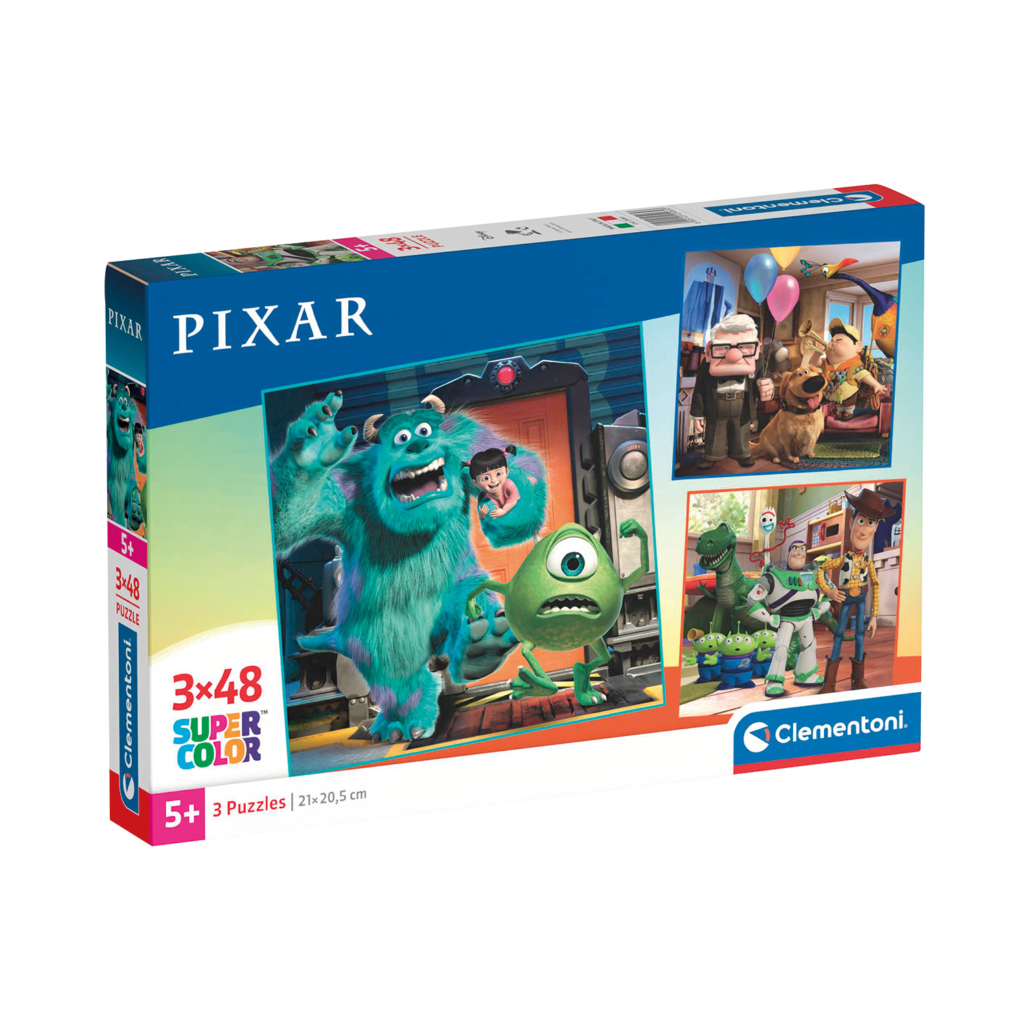 1200-25065-6870fbdfb9057162f6319ff0_1752235264 Clementoni Παιδικό Παζλ Super Color Pixar 3x48 τμχ - Image 1