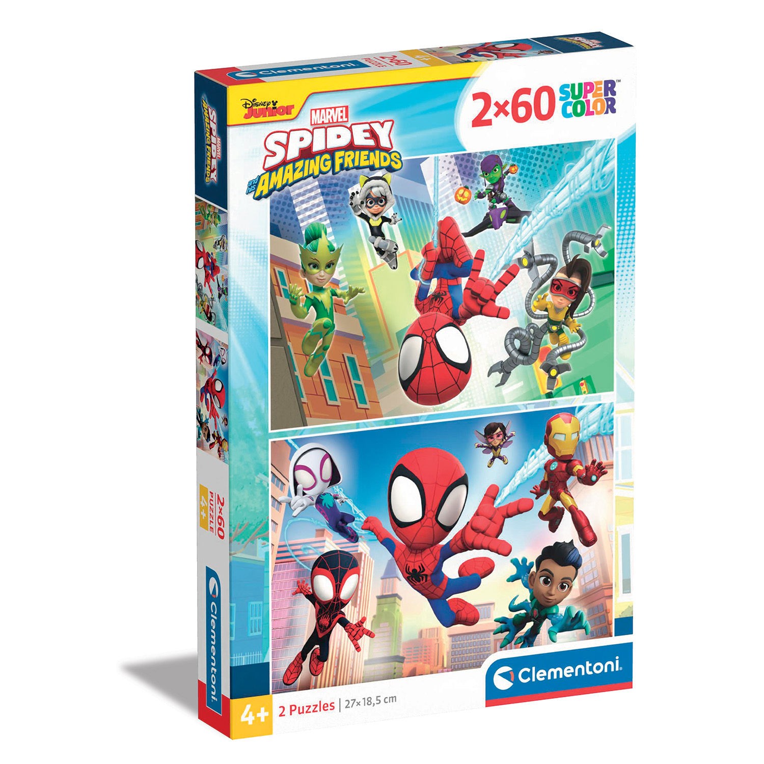 120021625-65f3036a955b88d0504fa828 Clementoni Παιδικό Παζλ Super Color Marvel Spidey Και Οι Απίθανοι Φίλοι Του 2x60 τμχ - Image 1