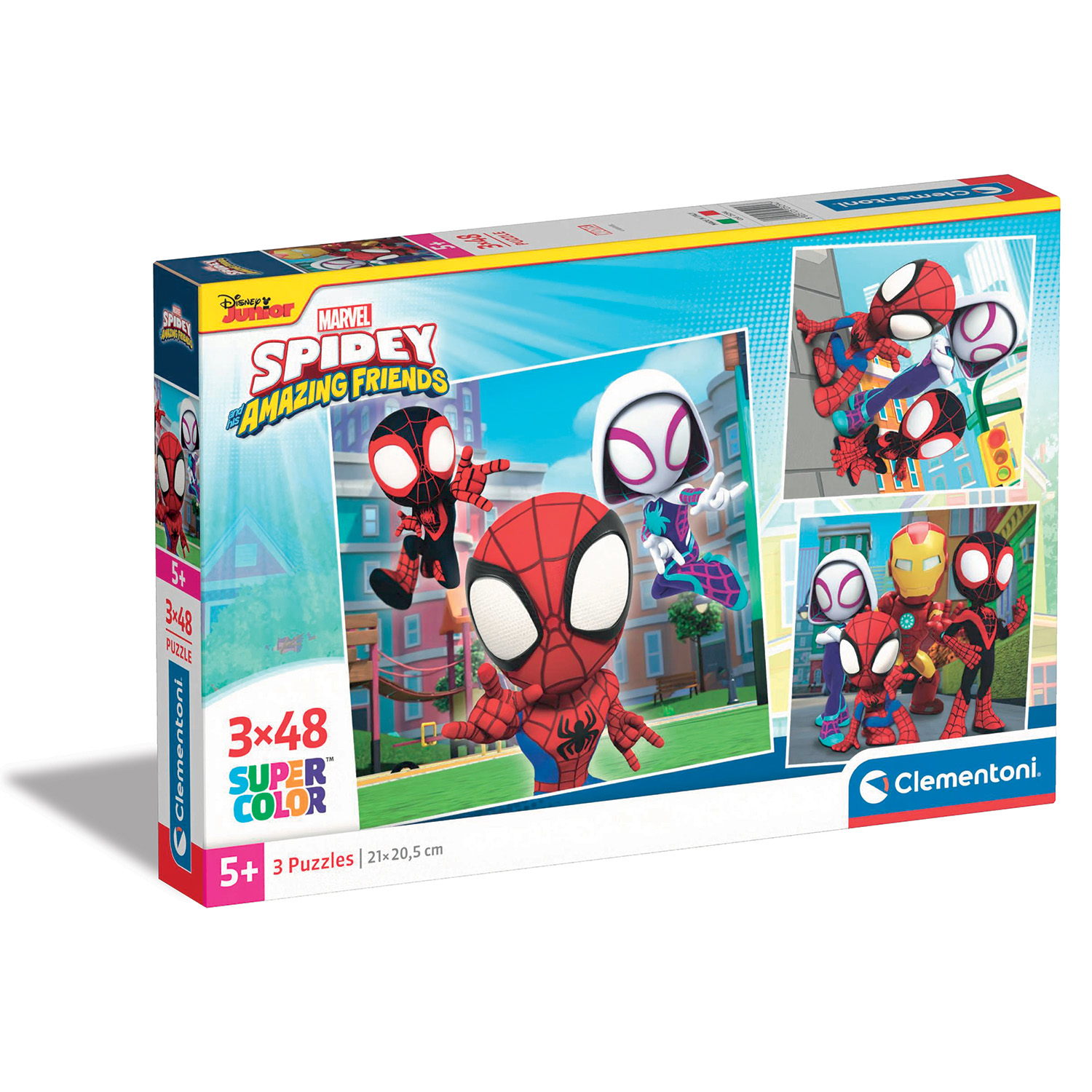 120025294-65f1f0ad955b88d0504fa73f Clementoni Παιδικό Παζλ Super Color Marvel Spidey Και Οι Απίθανοι Φίλοι Του 3x48 τμχ - Image 1