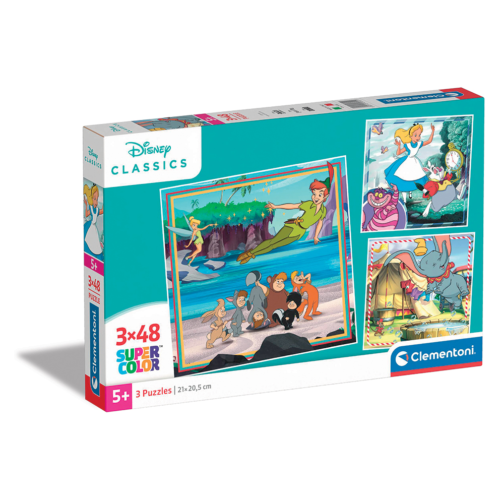 120025302-6662c496551698edf03ba339 Clementoni Παιδικό Παζλ Super Color Disney Classics 3x48 τμχ - Image 1
