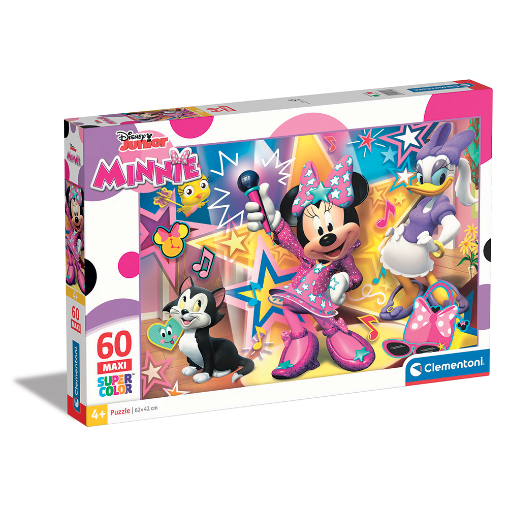 120026443-6617f3021012a18cecbe80fc Clementoni Παιδικό Παζλ Maxi Supercolor Disney Minnie 60 τμχ - Image 1