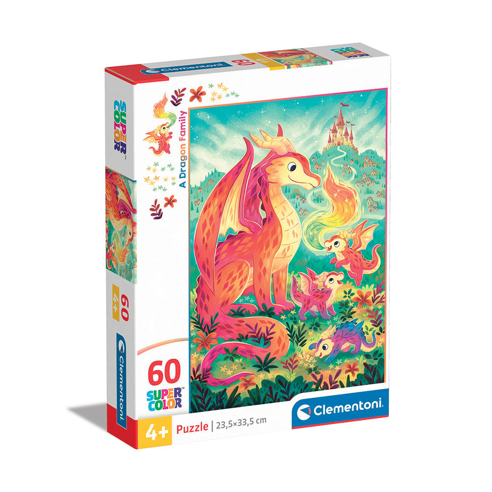 120026600-65f2ed4f955b88d0504fa7d7 Clementoni Παιδικό Παζλ Super Color Δράκοι 60 τμχ - Image 1