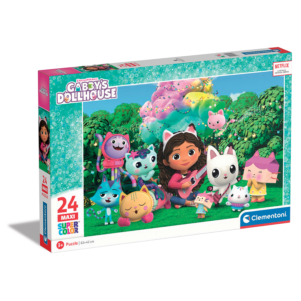 120028520-6663080b551698edf03ba390 Clementoni Παιδικό Παζλ Maxi Super Color Gabby's Dollhouse 24 τμχ - Image 1