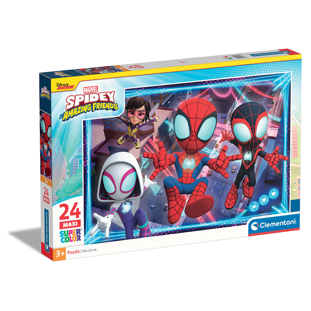 120028527-66630e57551698edf03ba397 Clementoni Παιδικό Παζλ Maxi Super Color Marvel Spidey Και Οι Απίθανοι Φίλοι Του 24 τμχ - Image 1