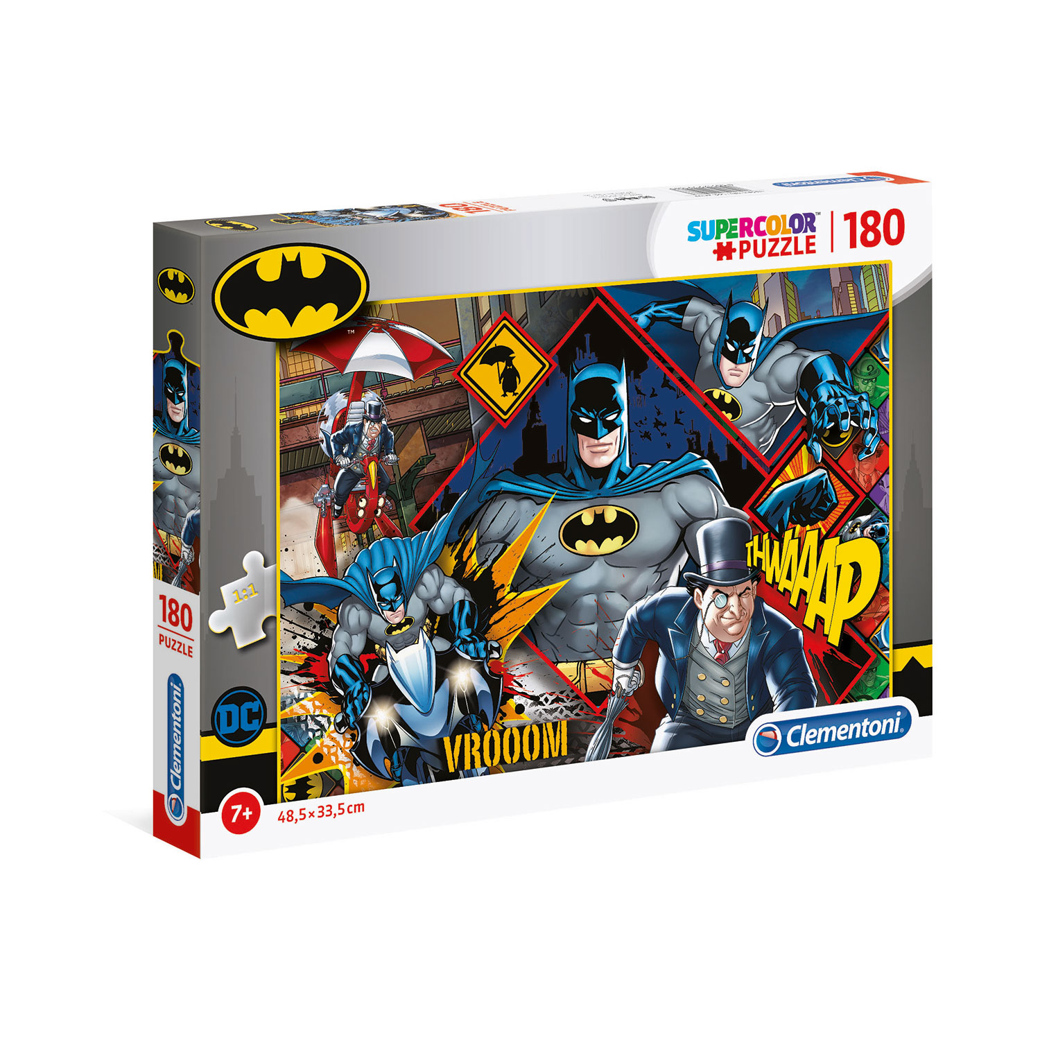 1210-29108-6391125fb350aaa238b1f03c Clementoni Παιδικό Παζλ Super Color Batman 180 τμχ - Image 1