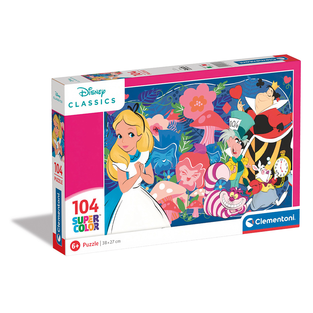 121025748-64301096f960cd5122f24621 Clementoni Παιδικό Παζλ Supercolor Disney Αλίκη Στη Χώρα Των Θαυμάτων 104 τμχ - Image 1