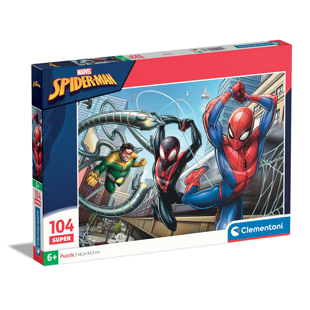 121025778-65f2ea02955b88d0504fa7c7 Clementoni Παιδικό Παζλ Super Color Marvel Spiderman 104 τμχ - Image 1