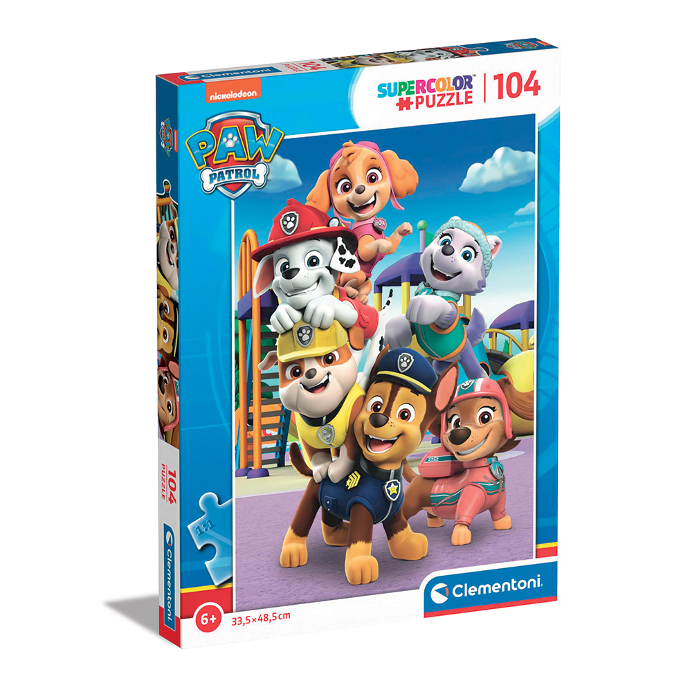 121027178-65f2d370955b88d0504fa7bb Clementoni Παιδικό Παζλ Super Color Nickelodeon Paw Patrol 104 τμχ - Image 1