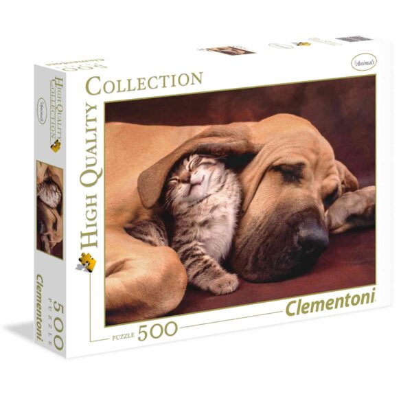 Clementoni Παζλ High Quality Collection Γατάκι Στην Αγκαλιά Ενός Σκύλου 500 τμχ