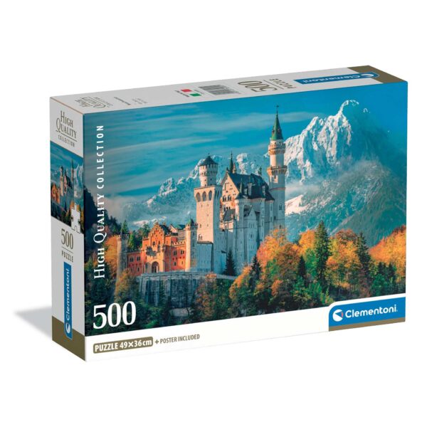 Clementoni Παζλ High Quality Collection Κάστρο Neuschwanstein 500 τμχ - Compact Box